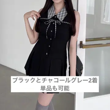 OLIVE des OLIVE 스트라이프 슬리브리스 원피스 2개 세트