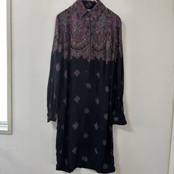 90s USA 빈티지 Liz Claiborne 페이즐리 무늬 원피스