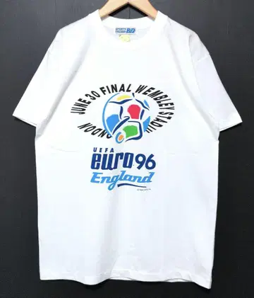 VINTAGE UEFA EURO '96 일본제 티셔츠 L 데드스탁