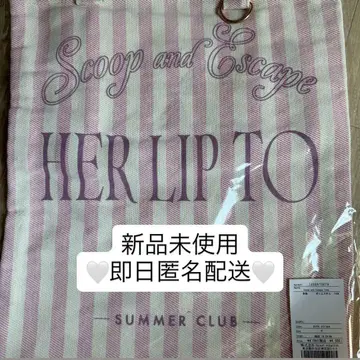 Herlipto 아이스크림 스트라이프 토트백 아이스크림