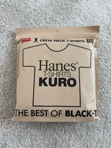 헤인즈 Hanes KURO 티셔츠 XXL 새상품 헤비 온스