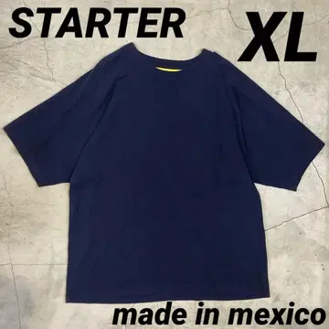00's 멕시코제 스타터 STARTER 무지 네이비 셔츠 XL
