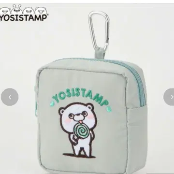 요시 스탬프 카라비너가 달린 파우치