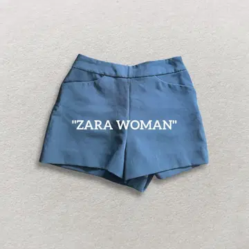 "자라" 블루 숏 팬츠 큐롯 M