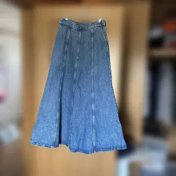 자라 데님 플레어 스커트