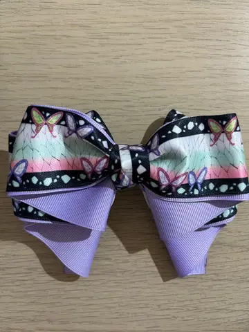 나비 무늬 클립형 머리핀 귀멸의 칼날 공식 코쵸우 시노부