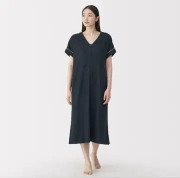 무인양품 입는 타월 양면 파일 반팔 원피스