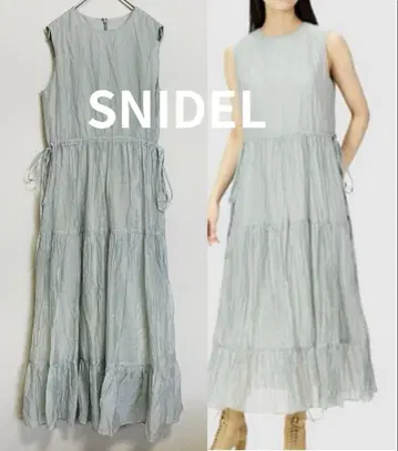 SNIDEL 티어드 원피스 민트 그린