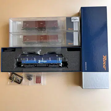 Roco CD Cargo Rh750+ 화물차 2량 및 화물 포함