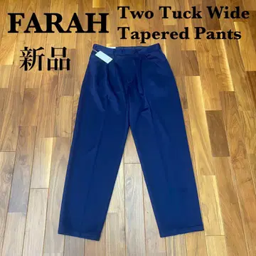 미사용 새상품 퍼러 투 턱 와이드 테이퍼드 팬츠 FARAH
