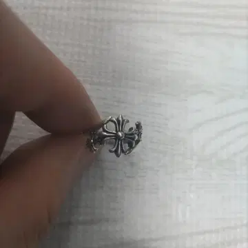실버 플라워 모티브 반지 조정 가능