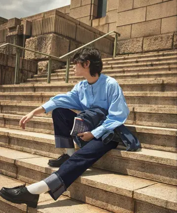 인디고 블루 하이 웨스트 데님 M 사이즈 새상품 택 포함 당일 발송