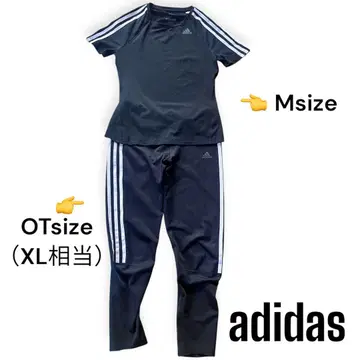 아디다스 CLIMALITE 반팔 셔츠 (M) + 레깅스 (OT) 블랙