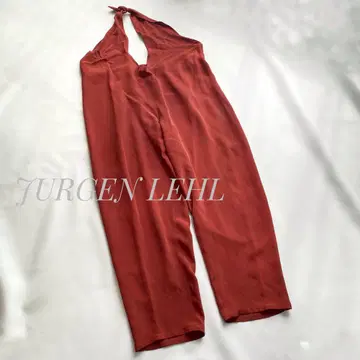 JURGEN LEHL 요건 레일 실크 100% 올인원 주홍색