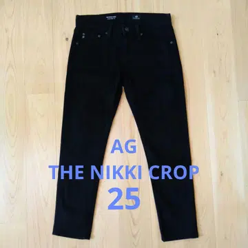 AG 데님 NIKKI CROP 릴랙스 스키니 25 블랙