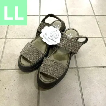 새상품 Gomu56 고무 고무 브라운 통굽 메쉬 샌들 LL 외반모지