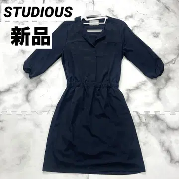 새상품 STUDIOUS 스튜디우스 원피스 A라인 노카라 셔츠