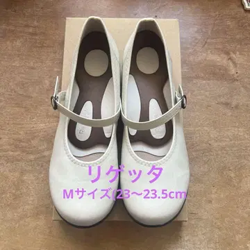 리게타 원 벨트 로우 힐 펌프스/아이보리 M 사이즈