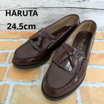 HARUTA 하루타 태슬 로퍼 천연 가죽 일본제 브라운 24.5EE