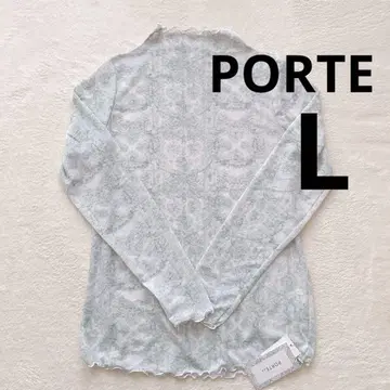 PORTE 포르투 시어 컷 티셔츠 38 시어 상의 L 사이즈