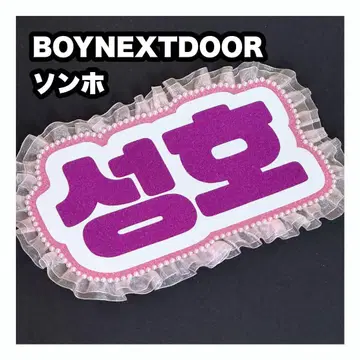 송호 BOYNEXTDOOR 보넥도 네임 보드 부채 문자 네무보