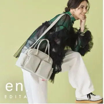 에디타 백 숄더 경량 출퇴근 가방 가로 사선 가케 라이트 그레이