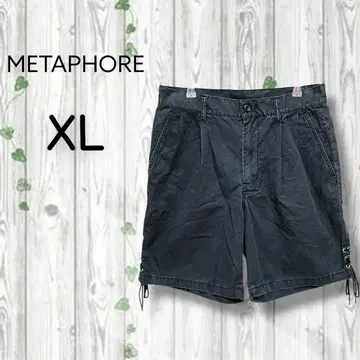 메타포 METAPHORE 치노 하프 팬츠 사이드 레이스업 그레이