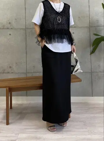 ROSIEE 리브 타이트 스커트 로지 이번 시즌