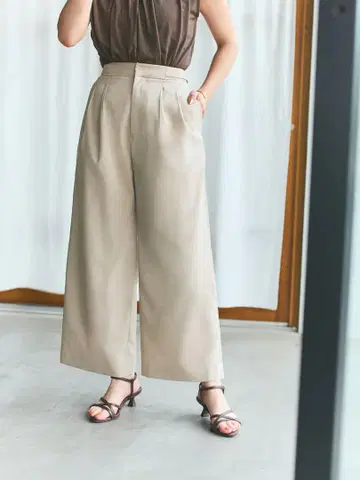 접촉 냉감] 사이드 벨트 린넨 라이크 팬츠 COHINA 코히나