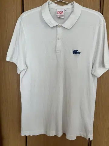 LACOSTE L!VE 화이트 피케 셔츠 사이즈 4