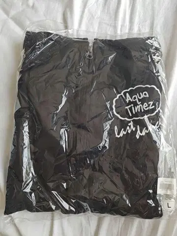 Aqua Timez 블랙 후드티 L