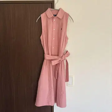 폴로 바이 랄프 로렌 슬리브리스 핑크 원피스