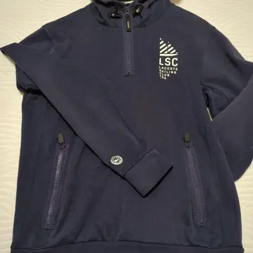 Lacoste 네이비 후드티 프론트 지퍼