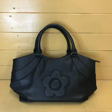 MARY QUANT 토트 백 BAG 블랙 가죽