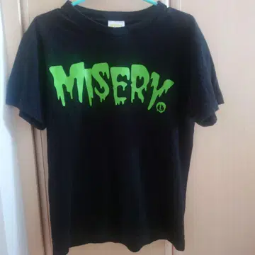 MISERY 티셔츠 블랙 스컬 베어 디자인 hide
