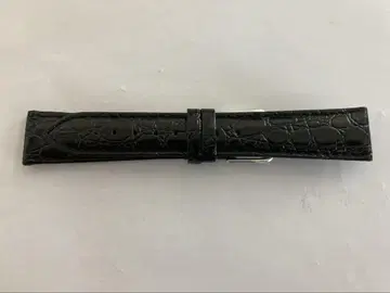 시계 블랙 가죽 벨트 소 무늬 & 가죽 19mm 2개