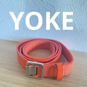 YOKE Narrow Leather Belt 가죽 벨트 오렌지
