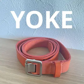 YOKE Narrow Leather Belt 가죽 벨트 오렌지