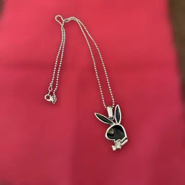 Playboy 목걸이 토끼 로고 골드/블랙 레트로
