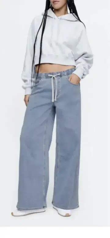 GAP 미드 라이즈 배기 데님