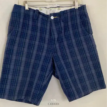 Tommy Bahama 타미힐피거 네이비 체크 숏 팬츠 XL