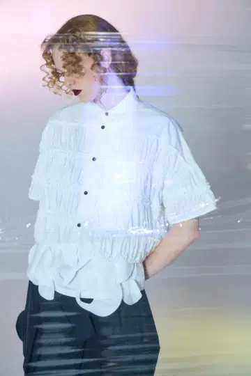 새상품급 엔폴드 25SS TIERED GATHER SHIRT 38