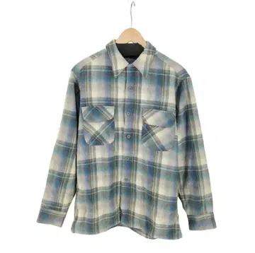 펜들턴 PENDLETON 70S 울 셔츠 옴브레 셔츠 오픈 카라