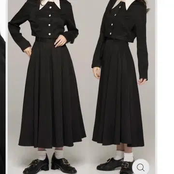 Tnewties 롱 스커트 블랙