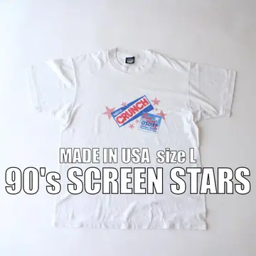 90s 스크린 스타즈 티셔츠 L USA제 빈티지 구제 의류 [G210
