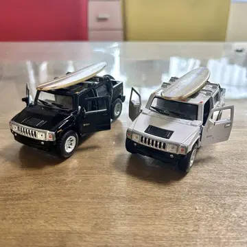 KINSMART Hummer 미니카 2대 세트 서핑보드 포함