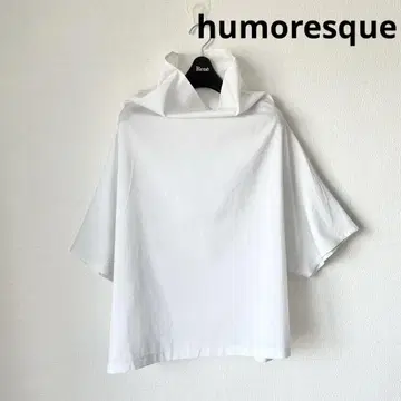 humoresque 유머레스크 실크 코튼 터틀넥 블라우스