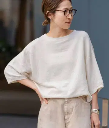 FRAMeWORK LINEN TERRY LOOSE 풀오버