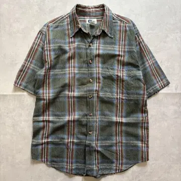 90s ARIZONA S/S BD 반팔 셔츠 체크 오픈 카라 레어