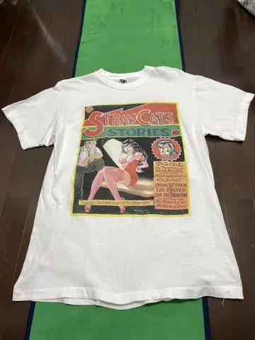 빈티지 90년대 티셔츠 스트레이 캣츠 티셔츠 1992년 투어